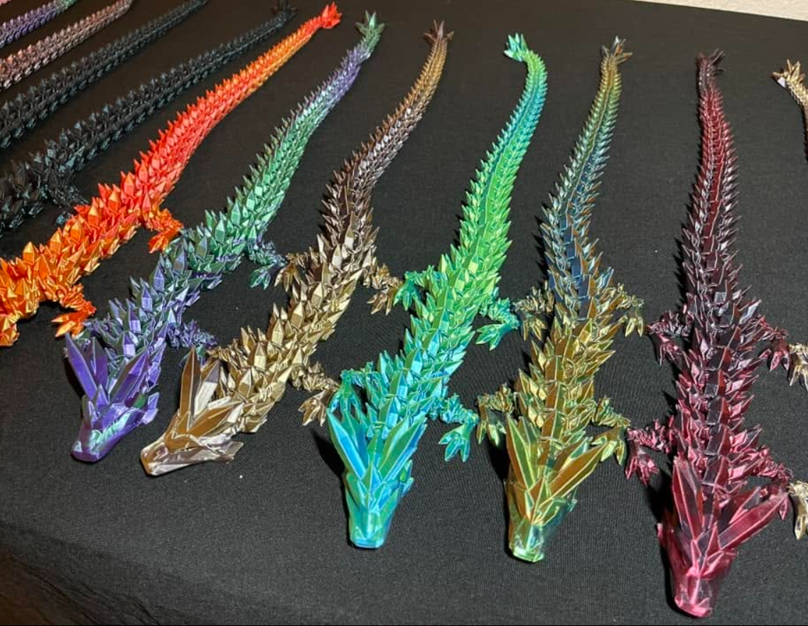 Large Articulated Crystal Dragon