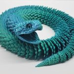 3D Printed Giant Articulated Spiked Snake — view 2