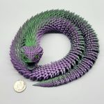 3D Printed Giant Articulated Spiked Snake — view 5