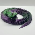 3D Printed Giant Articulated Spiked Snake — view 1
