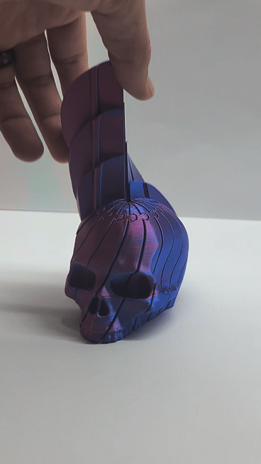 Articulated 3D Printed Skull Fidget